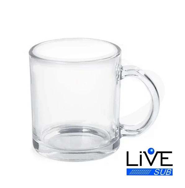 CANECA 325ML VIDRO TRANSP. LIVE
