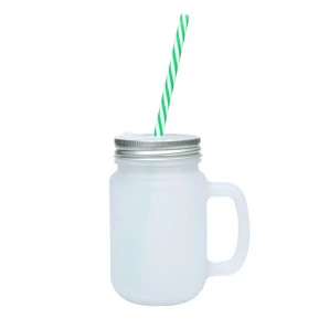 JARRA DE VIDRO C/ TAMPA - CANUDO 350 ML