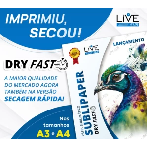 PAPEL SUBLIMATICO LIVE SUB- DRY FAST -A3 -100 FOLHAS