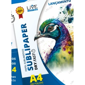 PAPEL SUBLIMATICO LIVE SUB- DRY FAST -A4 -100 FOLHAS