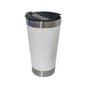 Copo Térmico Inox BRANCO C/ Abridor de Garrafa