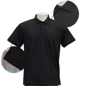 Camisa Polo Masculina Preta TECIDO PIQUET