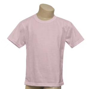 Camiseta Poliéster Tradicional Rosa Infantil