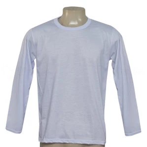Camiseta Poliéster Tradicional Manga Longa