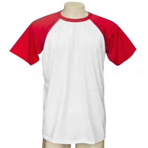 Camiseta Raglan Manga Vermelha