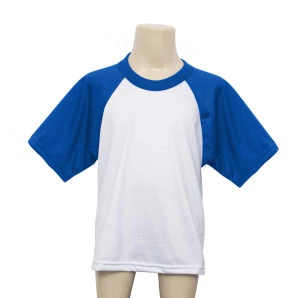 Camiseta Raglan Manga Azul Infantil