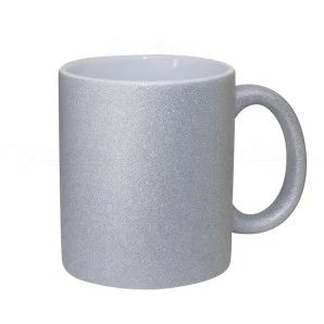CANECA CERÂMICA PRATA C/ GLITTER