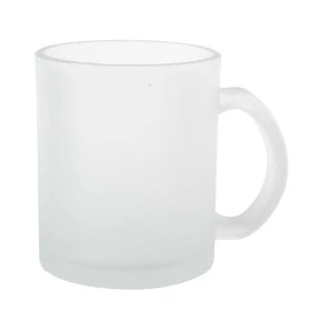 CANECA DE VIDRO JATEADA-325ML