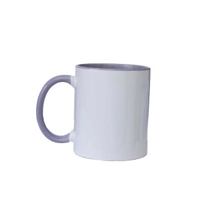 Caneca de Cerâmica Interior e Alça lilás