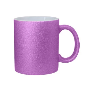 CANECA CERÂMICA LILÁS C/ GLITTER