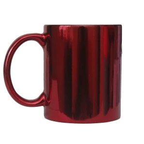 Caneca Ceramica Cromada vermelha