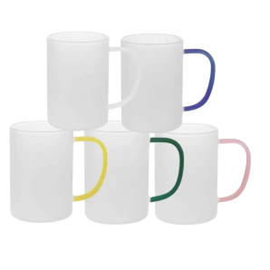 CANECA 300ML VIDRO JATEADA