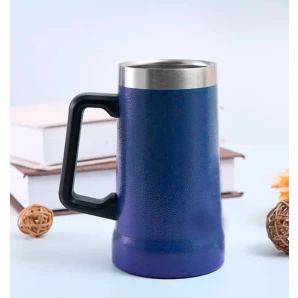 CANECA TÉRMICA INOX 710ML- AZUL