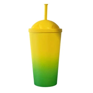 COPO FANTASY BRASIL - VERDE E AMARELO - C/ CANUDO