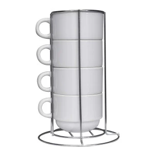 KIT COM SUPORTE E 4 XÍCARAS 150ML
