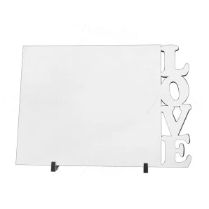MDF 20x28 Escrito Love com Suporte
