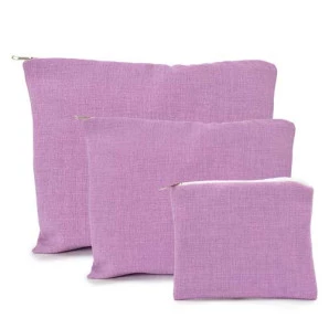 NECESSAIRE EM LINHO - COR LILÁS