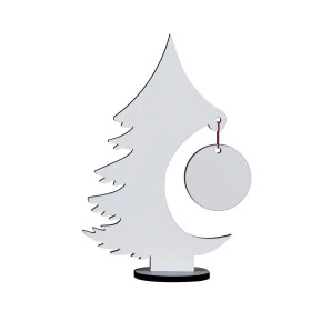 Pinheiro de Natal c/ suporte- em MDF 6 mm