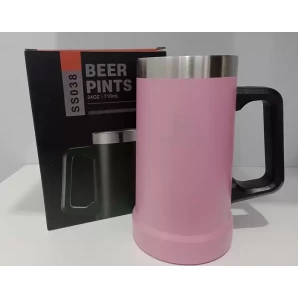 CANECA TÉRMICA INOX 710ML- ROSA CLARO