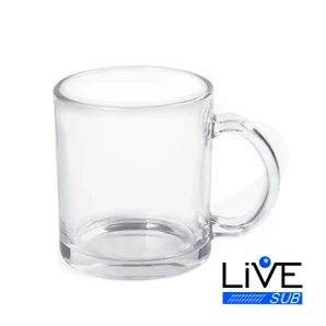 CANECA 325ML VIDRO TRANSP. LIVE