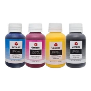 KIT 4 TINTAS SUBLIMÁVEIS GÊNESIS 400ML ( 100 ML DE CADA COR)