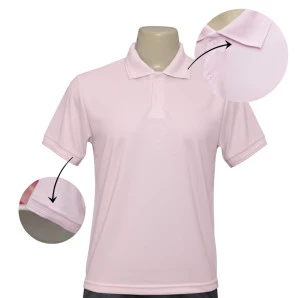 Camisa Polo Masculina Rosa TECIDO PIQUET